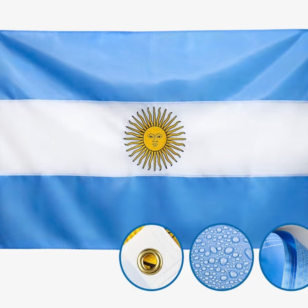 NEVER BEEN OPENED Double Sided Argentina Flag 3x5